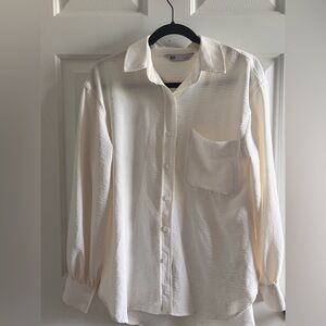 SO brand, cream button down blouse